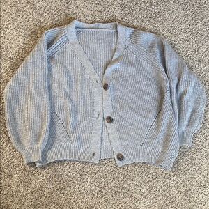 Women's Gray Cardigan Sweater
